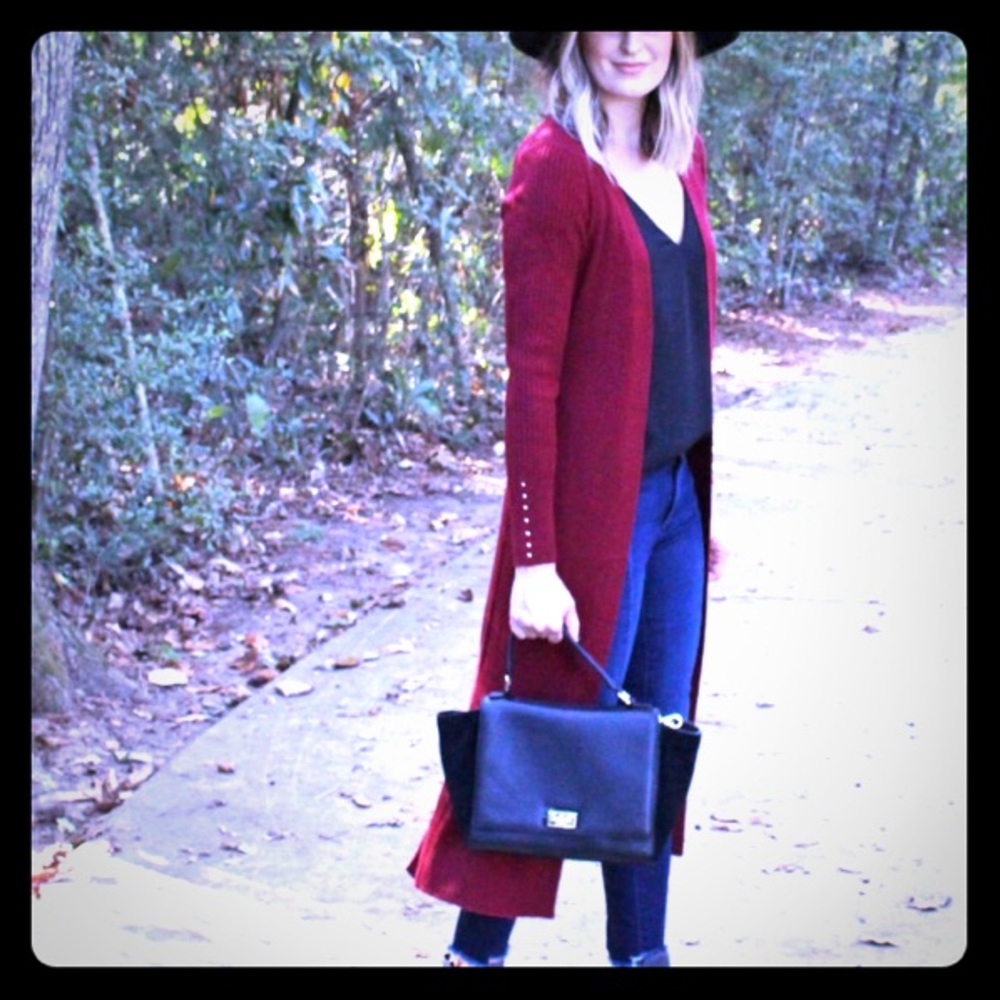 White House Black Market Knit Duster Cardigan